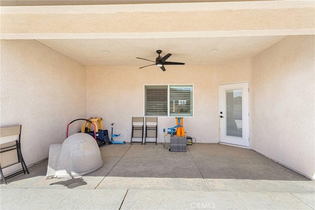 view of patio / terrace with ceiling fan