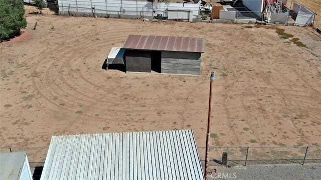 view of entry to storm shelter