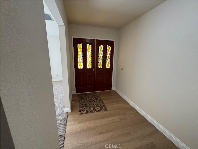 entrance foyer featuring light hardwood / wood-style flooring