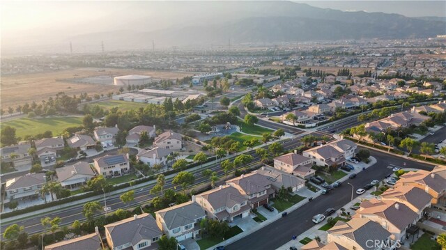 aerial view with a mountain view