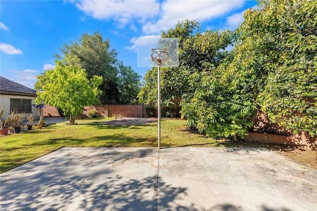 view of patio with basketball court