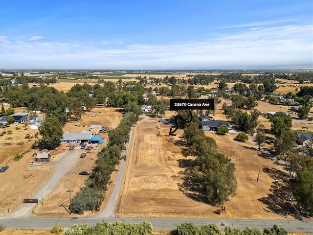 aerial view featuring a rural view