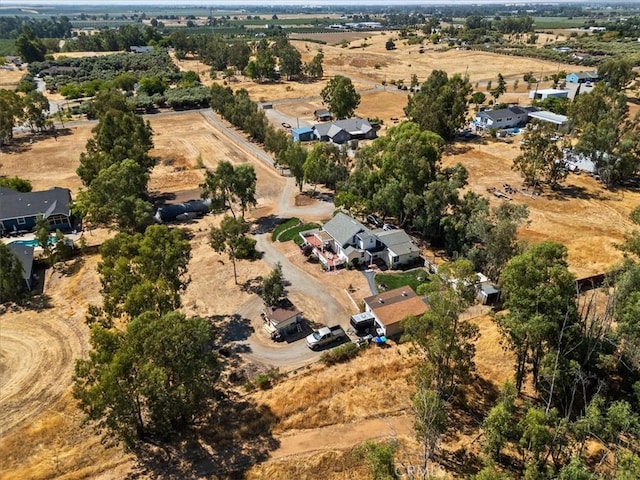 aerial view with a rural view