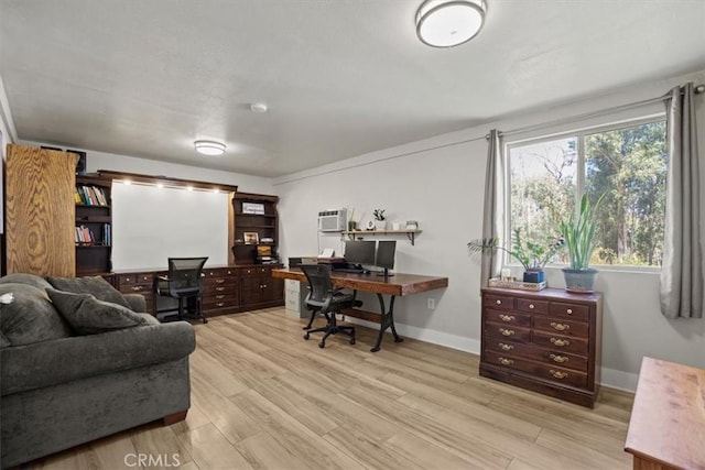 office featuring light hardwood / wood-style floors