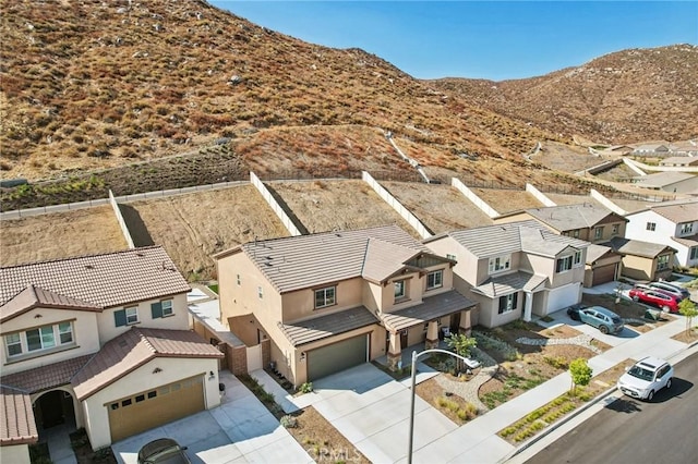 aerial view featuring a mountain view