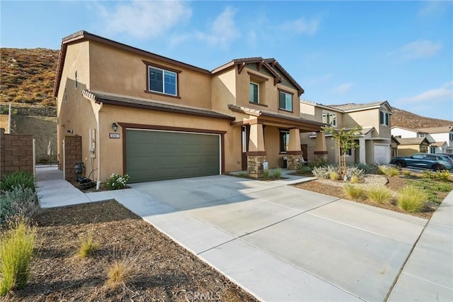 view of front of house featuring a garage