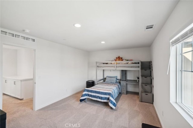 view of carpeted bedroom