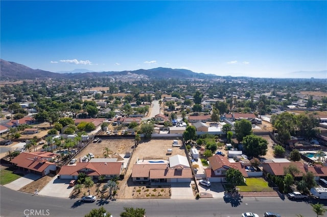 bird's eye view featuring a mountain view