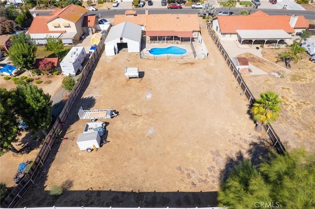 34578 Hickory Ln, Wildomar, CA 92595 - aerial perspective of suburban area featuring a pool area