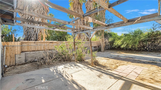 view of patio with a pergola