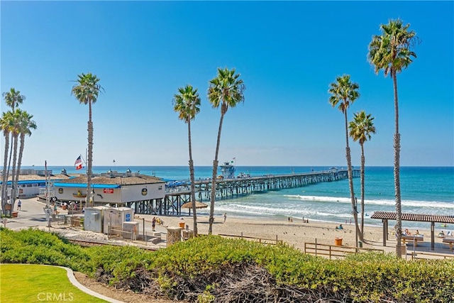 water view with a beach view