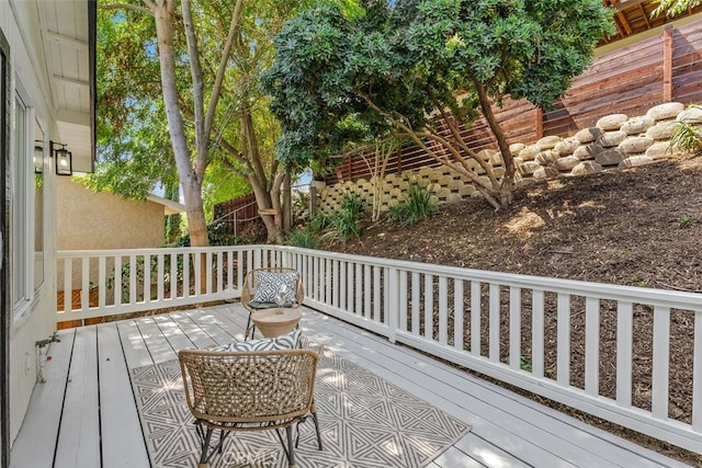 view of wooden deck