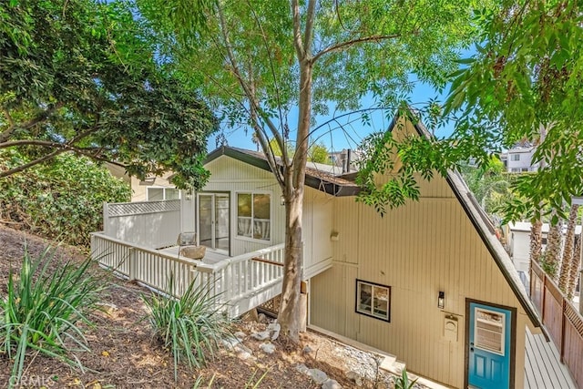 view of rear view of property