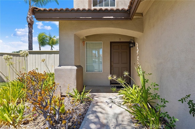 view of doorway to property