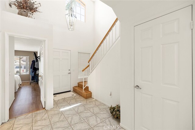 foyer featuring light hardwood / wood-style floors