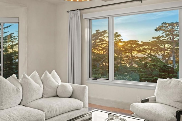 sitting room with plenty of natural light