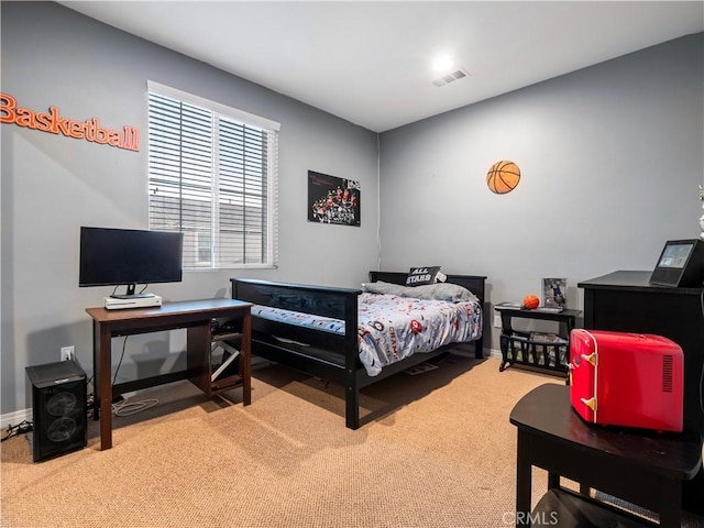 view of carpeted bedroom