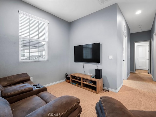 view of carpeted living room