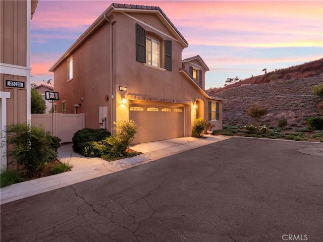 view of front of home featuring a garage