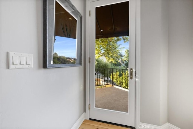 doorway with a wealth of natural light