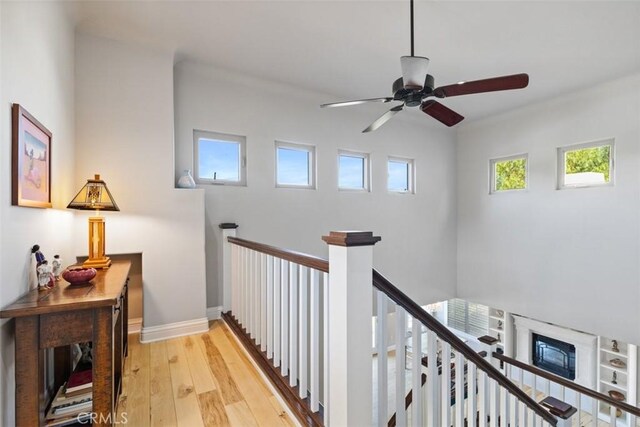 hall featuring light hardwood / wood-style flooring