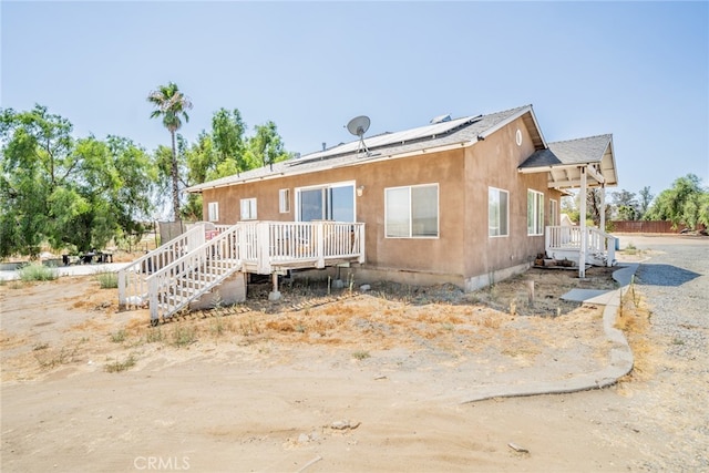 exterior space with a wooden deck