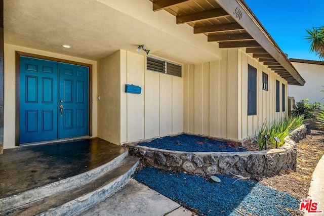 view of doorway to property