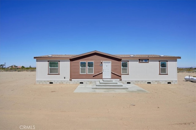 rear view of house with a patio area