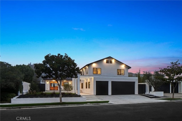 view of front of home featuring a garage