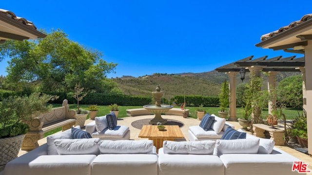 view of patio / terrace with an outdoor hangout area