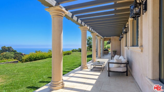 view of patio / terrace with a pergola