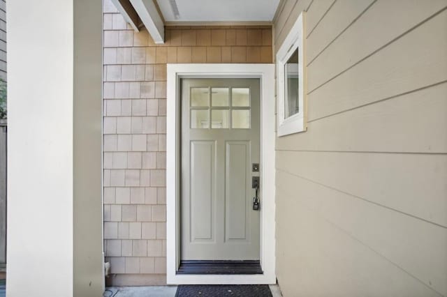 view of doorway to property