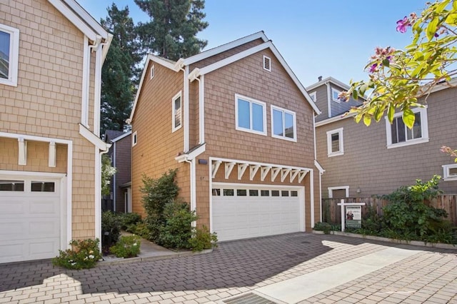 view of front of house featuring a garage