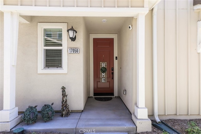 view of doorway to property