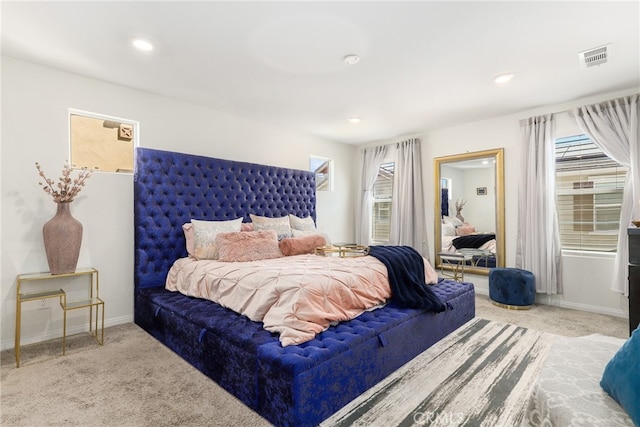 view of carpeted bedroom