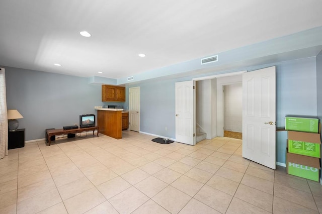 view of tiled living room