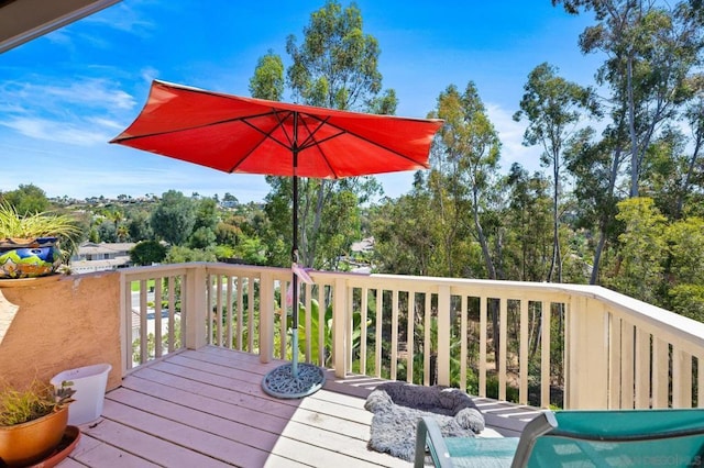 view of wooden terrace