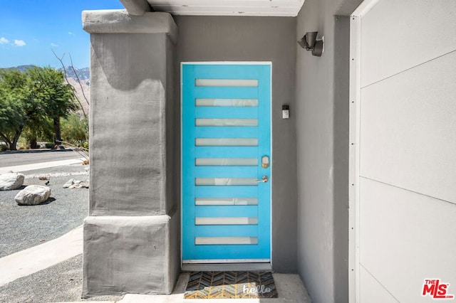 view of doorway to property