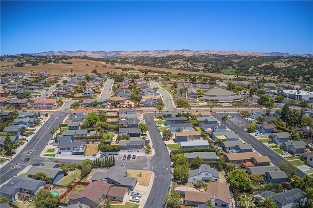 bird's eye view featuring a mountain view