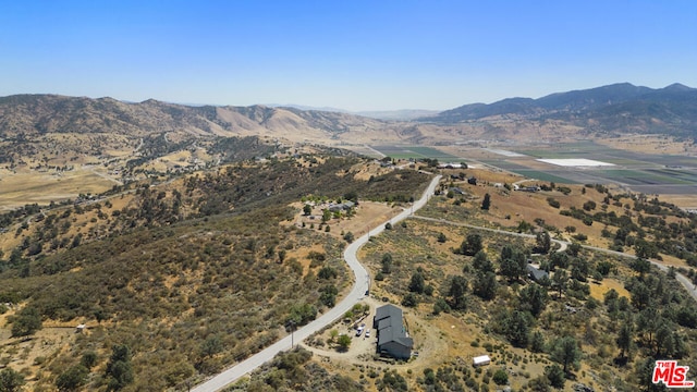 aerial view with a mountain view