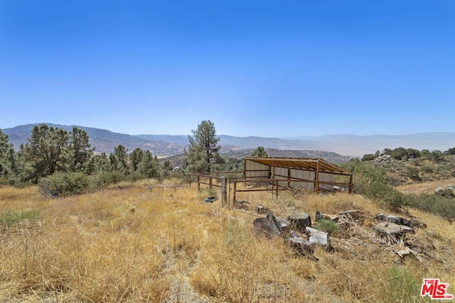 mountain view with a rural view