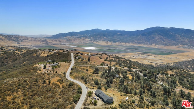 aerial view with a mountain view