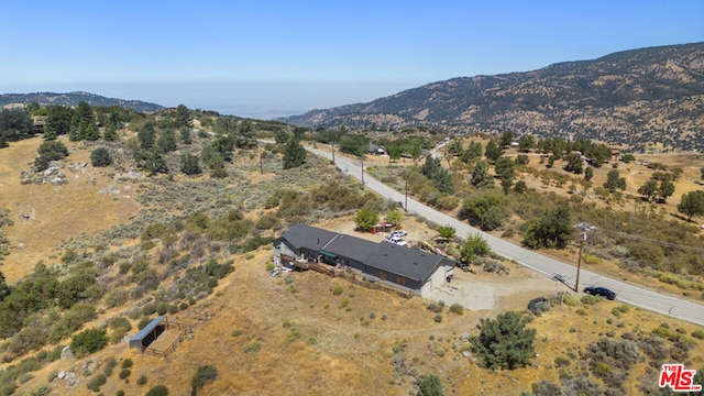 bird's eye view with a mountain view