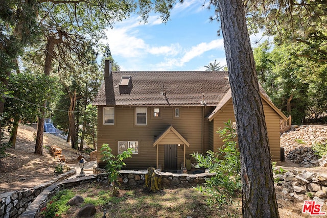 view of rear view of property