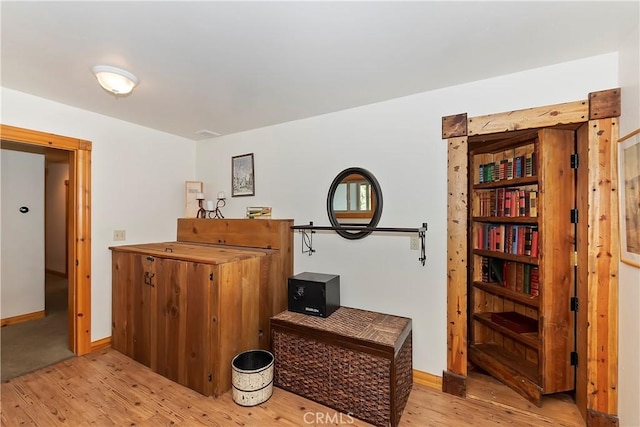 interior space with light wood-type flooring