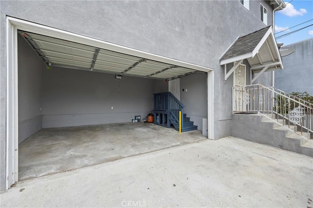 garage with a carport