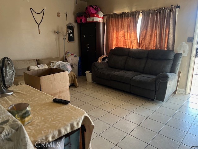 view of tiled living room