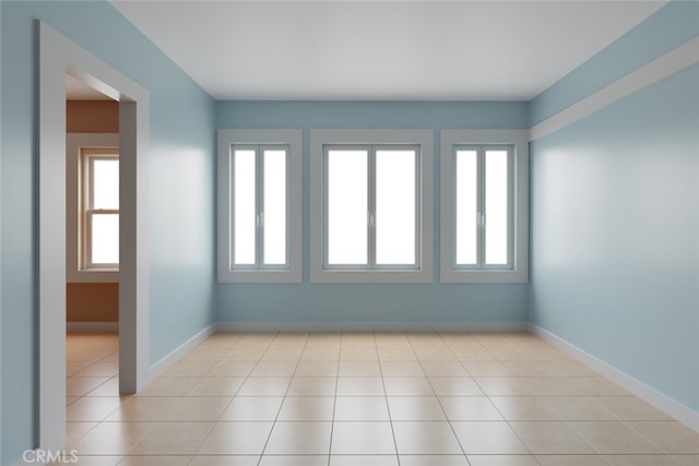 view of tiled spare room