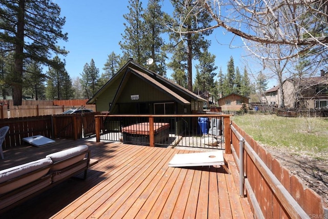39414 Ruby Ln, Big Bear Lake, CA 92315 - wooden deck with fence