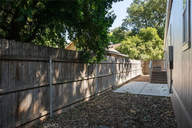 view of yard featuring a patio